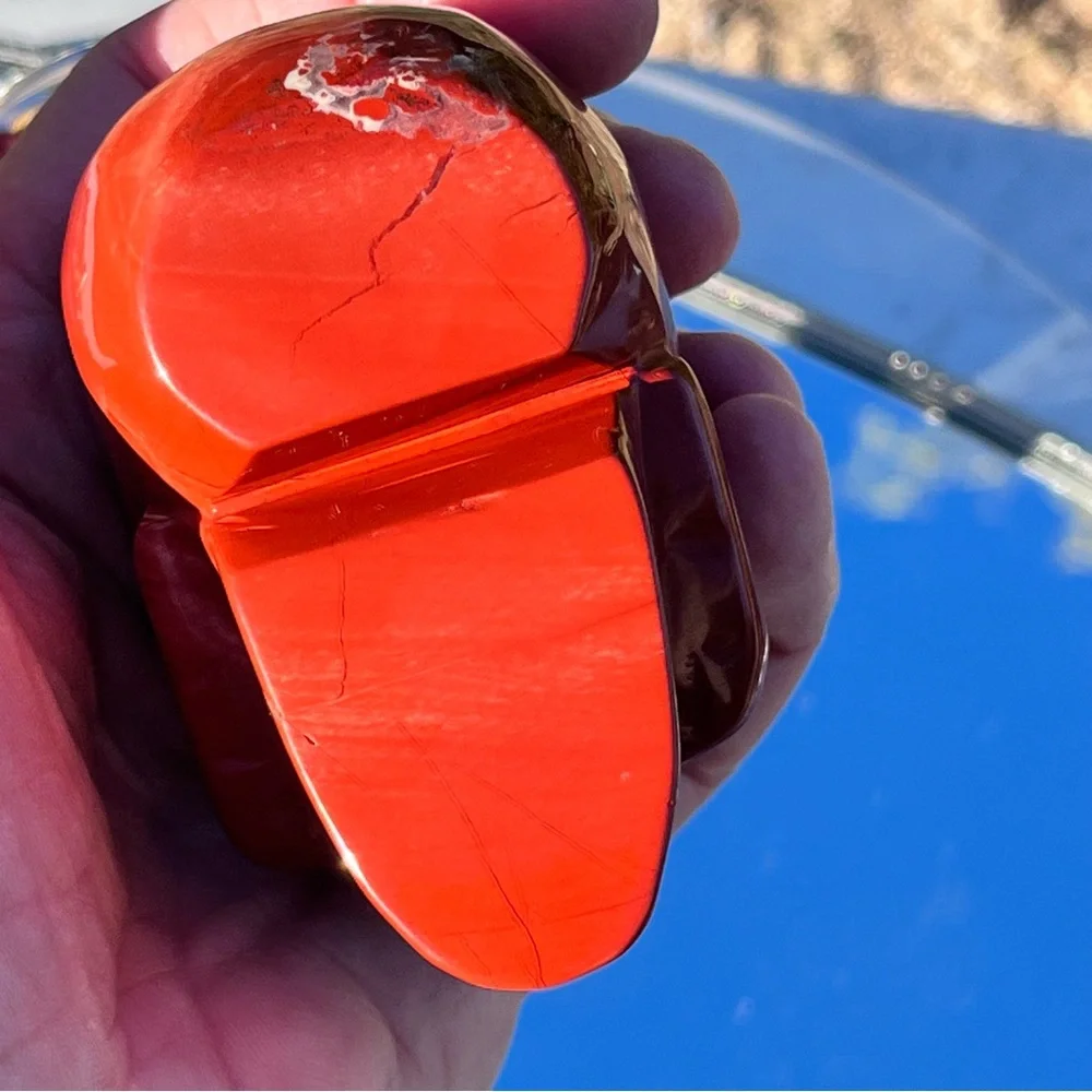 Red Jasper Skull, Sunstone Double Points, Mookite Tumbles, Shungite Tumble - Picture 11 of 17